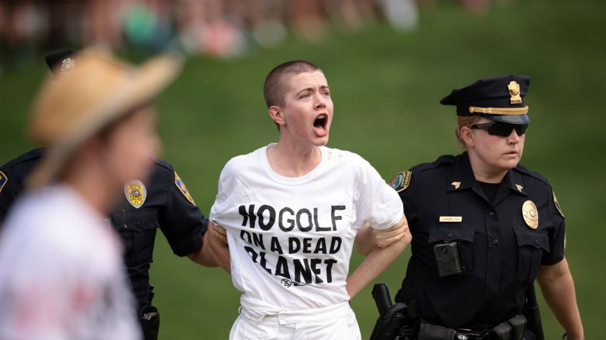 6 climate protesters arrested at PGA Tour event — group then blames lightning striking a tree on climate change