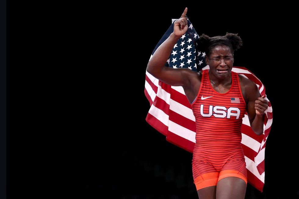 Christian Olympic champion in women's wrestling prefers to compete against women only