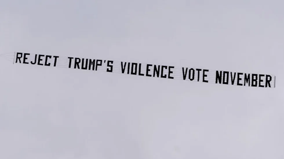 DNC brags about flying anti-Trump banner over Detroit Tigers playoff game at Comerica Park — but apparently no one saw it