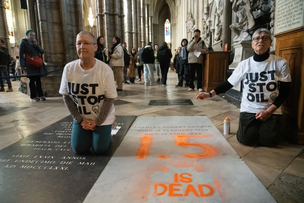 Environmental radicals apparently desecrate Charles Darwin's grave at world-famous Christian church