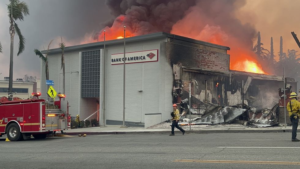 Exclusive: Eaton fire ravages small town north of Pasadena as firefighters save what they can