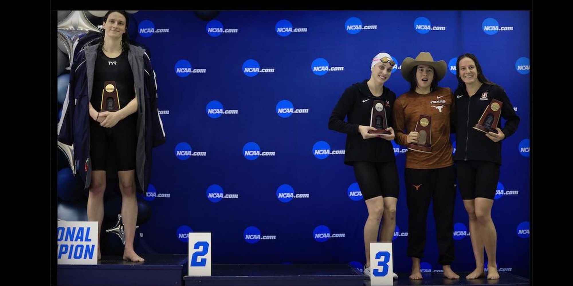 Transgender swimmer Lia Thomas booed on podium after winning NCAA women ...