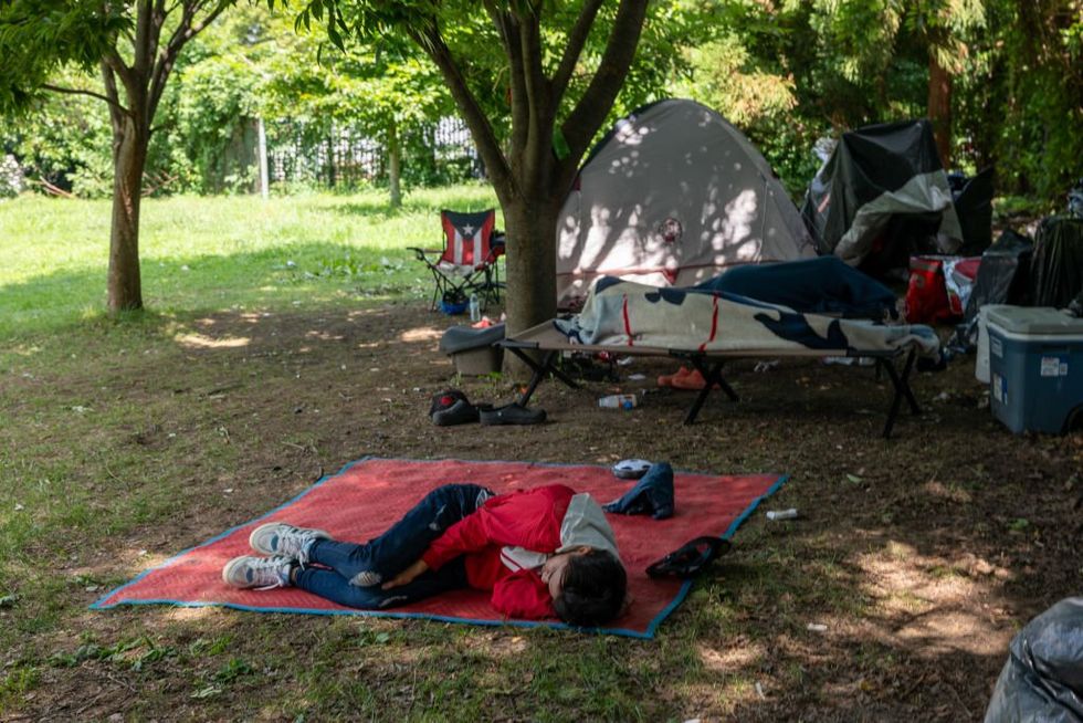 Illegal aliens near violent NYC shelter apparently form massive, illicit open-air market: 'Getting out of hand'