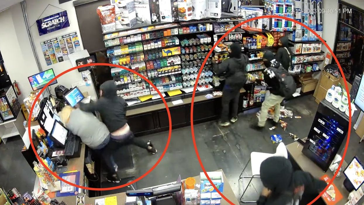 Thug relentlessly punches, stomps female cashier as accomplices run off with less than $100 from register: 'Kids don’t seem to fear anything anymore'