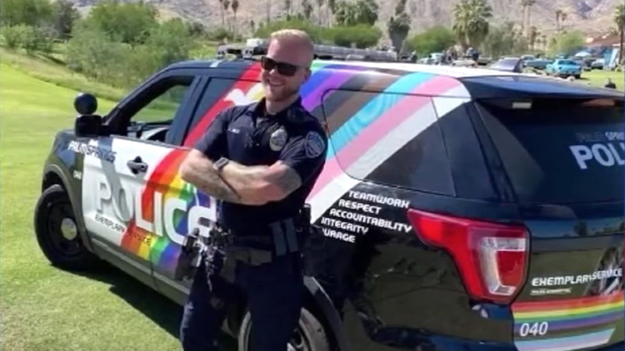 Palm Springs unveils 'Pride'themed patrol car design to encourage