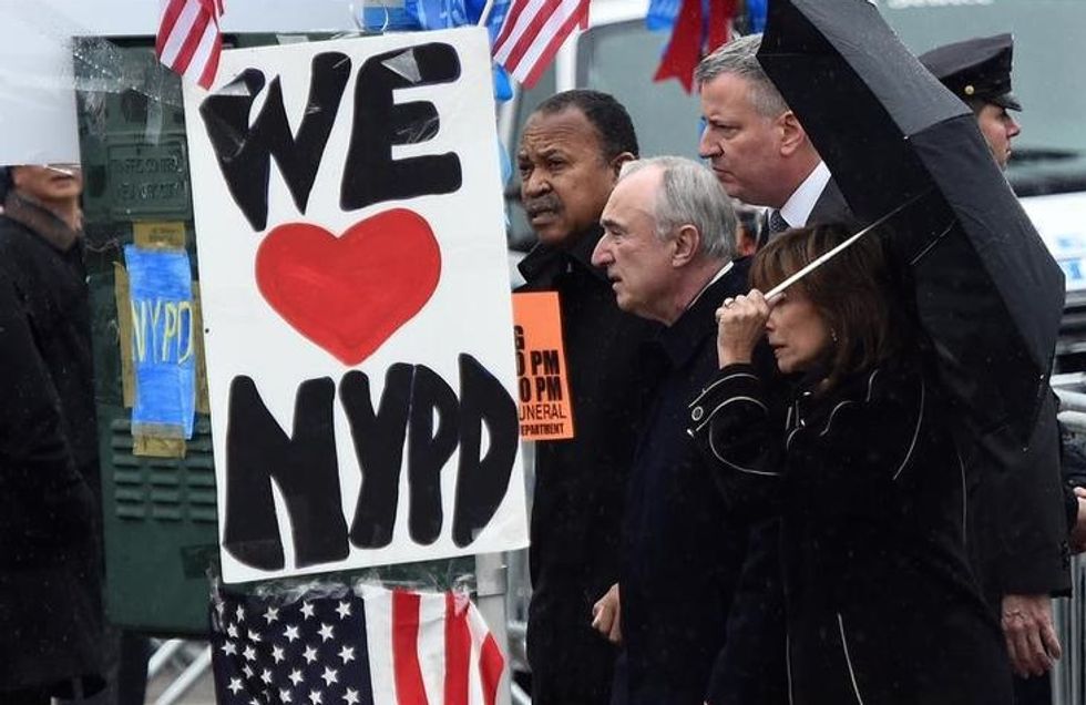 Has the NYPD Made Peace With Mayor de Blasio? Here's What Just Happened at Fallen Officer's Wake.