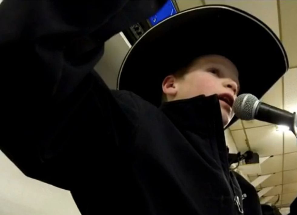 What This 10-Year-Old Does Behind the Mic at the Stockyards Is Just Simply Awesome