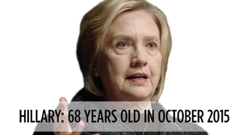 Watch Hillary Clinton age 50 years in just over a minute