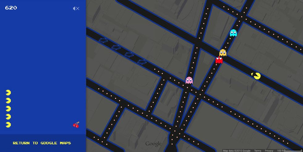 You Can Now Play Pac-Man in Google Maps