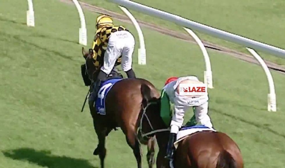 Horse Jockey Loses Race, but That's Not the Worst Part When You See What Happened to Him Near the Finish Line