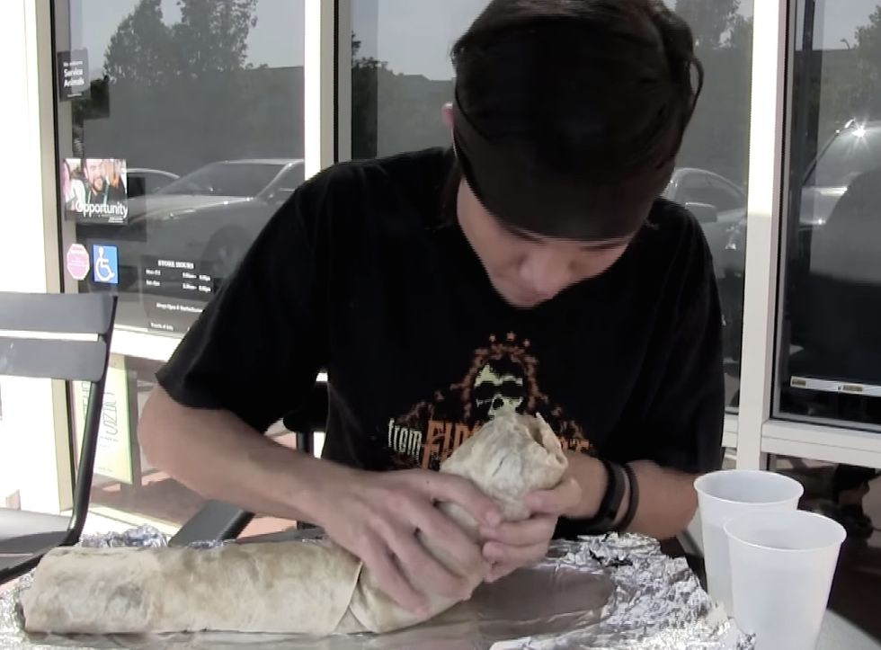 This Guy Is an Animal': Man Gets a Rematch With His Old Enemy, a Burrito. Watch How He Handles It.