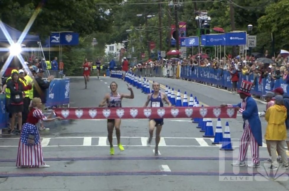 American Runner Loses to Brit in July 4 Race by Less Than One Second — but What Happens at Finish Line Might Make You Wince