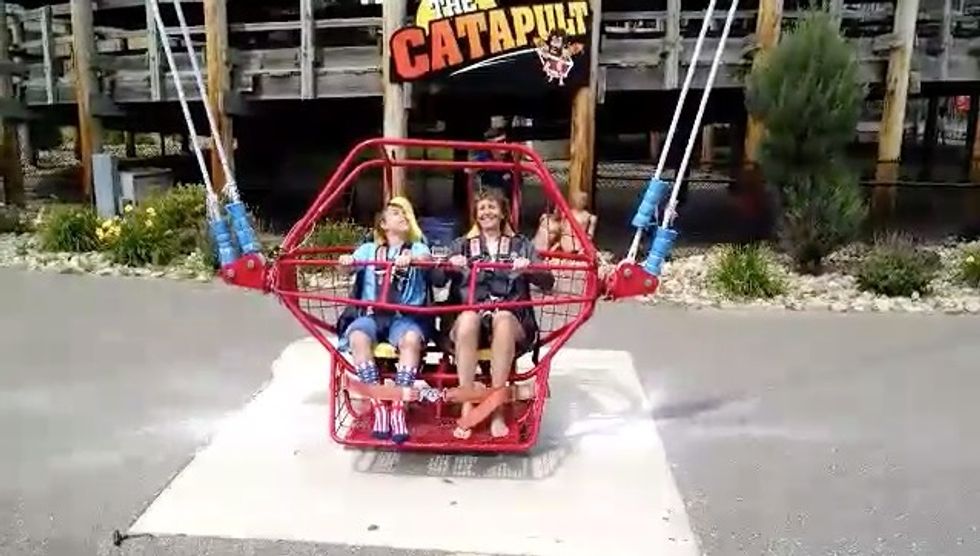 Oh My God': Terrifying Moment Caught on Camera Moments Before Theme Park Ride Takes Off