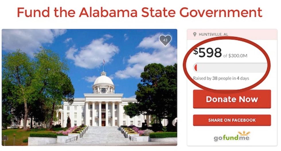 Read the Hilarious and Mocking Responses to Alabama State Senator's Failed Effort to Fund His State's Budget Gap Through Online Donations