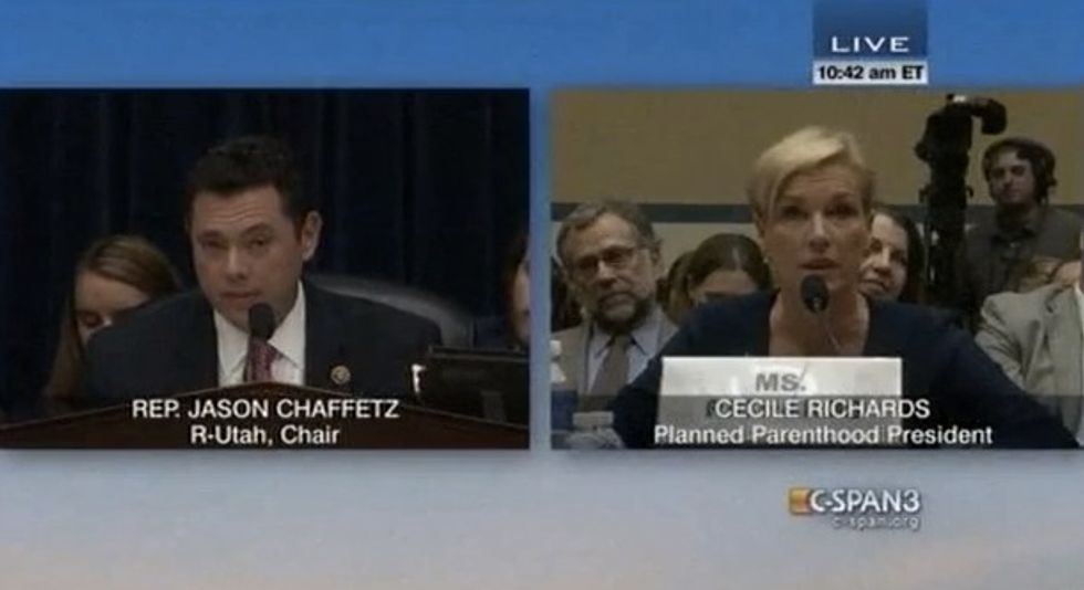 Hearing Turns Tense After GOP Congressman Confronts Planned Parenthood Boss With Abortion Graph