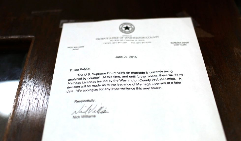 Alabama Judges Cite Segregation-Era Law to Avoid Issuing Marriage Licenses for Gay Couples