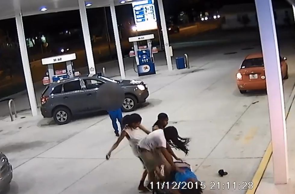 Four Thugs Caught on Camera Beating Clerk in Front of Gas Station Store — but the Reaction of Victim's Coworker Is the Real Eye-Opener