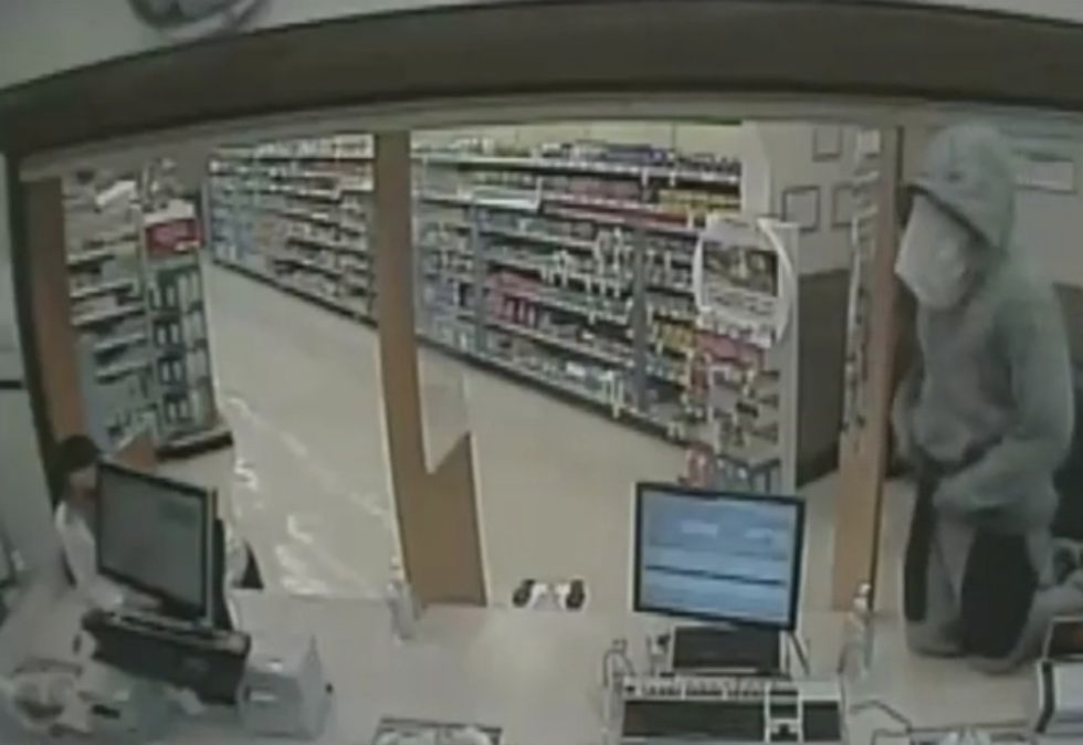 Caught on Video: Robbery Suspect Knocked Unconscious by Pharmacy Customer — Who Happens to Be a Trained Fighter