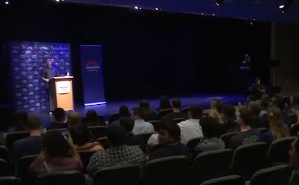 This Is How the Fascists Do It': Watch How Protesters Try to Shut Down Ben Shapiro's Campus Lecture