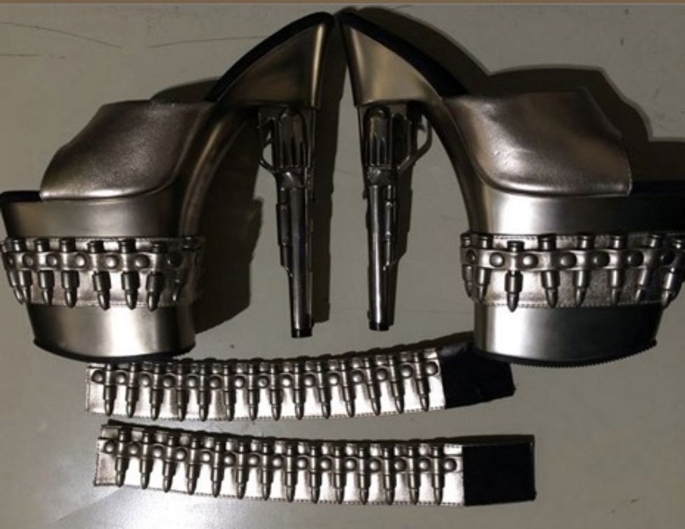 Airport Security Officials Seize Woman's Gun-Themed Shoes and Bracelets