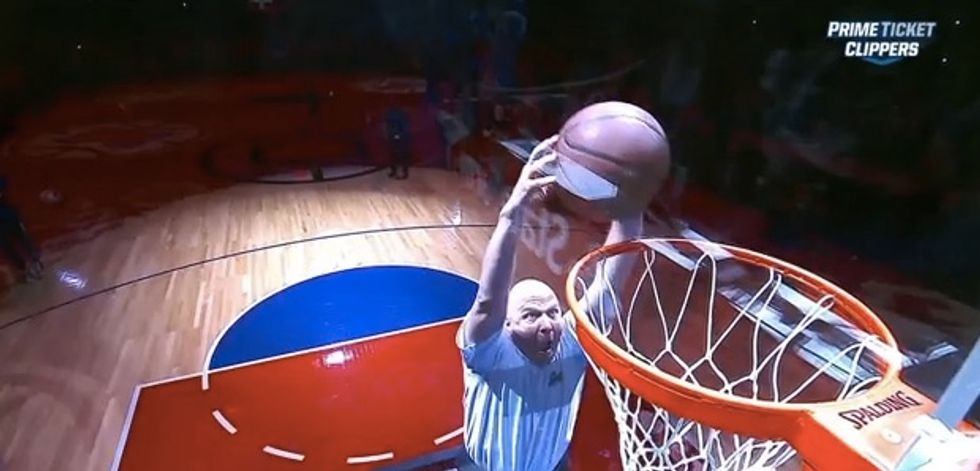 59-Year-Old NBA Owner Executes Trampoline Dunk