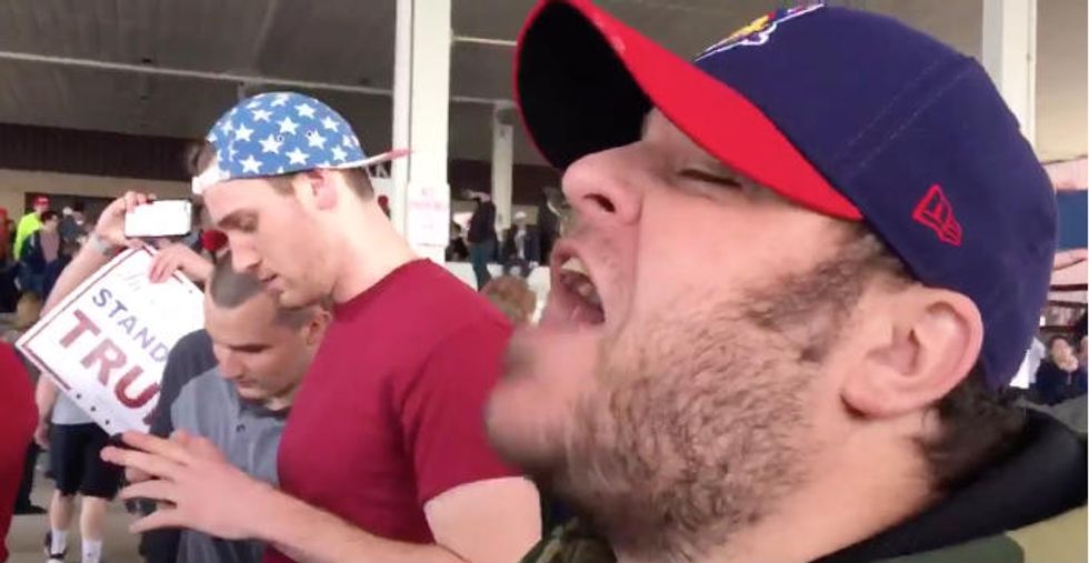 Guy at Trump Rally Caught on Video Telling Blacks to 'Go Back to Africa