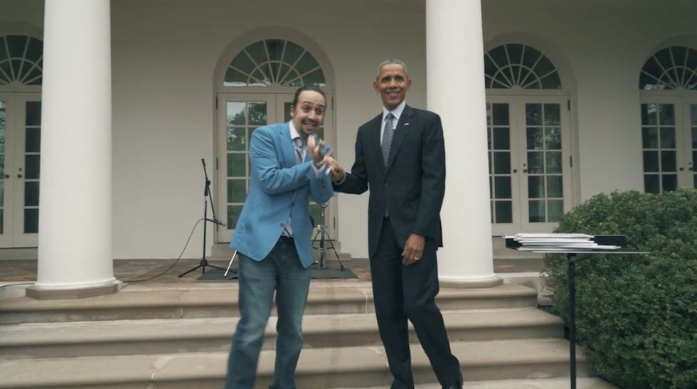 Drop the Beat': Obama Assists 'Hamilton' Creator Lin-Manuel Miranda in Freestyle Rap