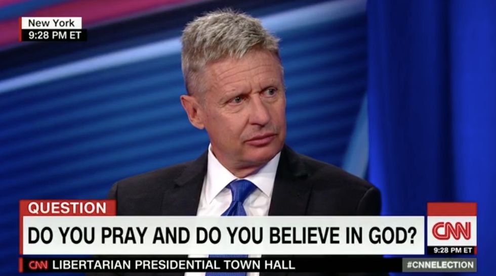 Voter Asks Gary Johnson About His Faith — See How the Libertarian Candidate Answers