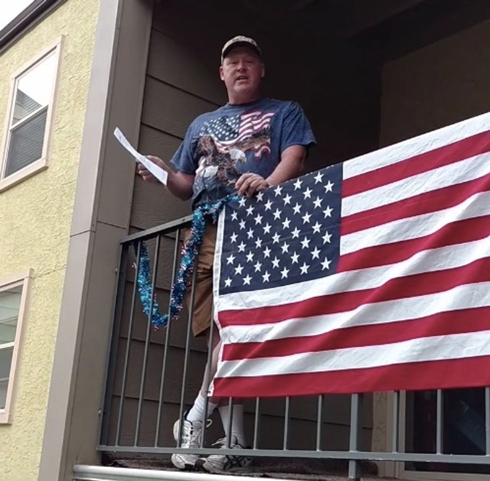 Apartment Dweller Defies Management, Won't Remove His American Flag — and His Name Could Be His Biggest Weapon