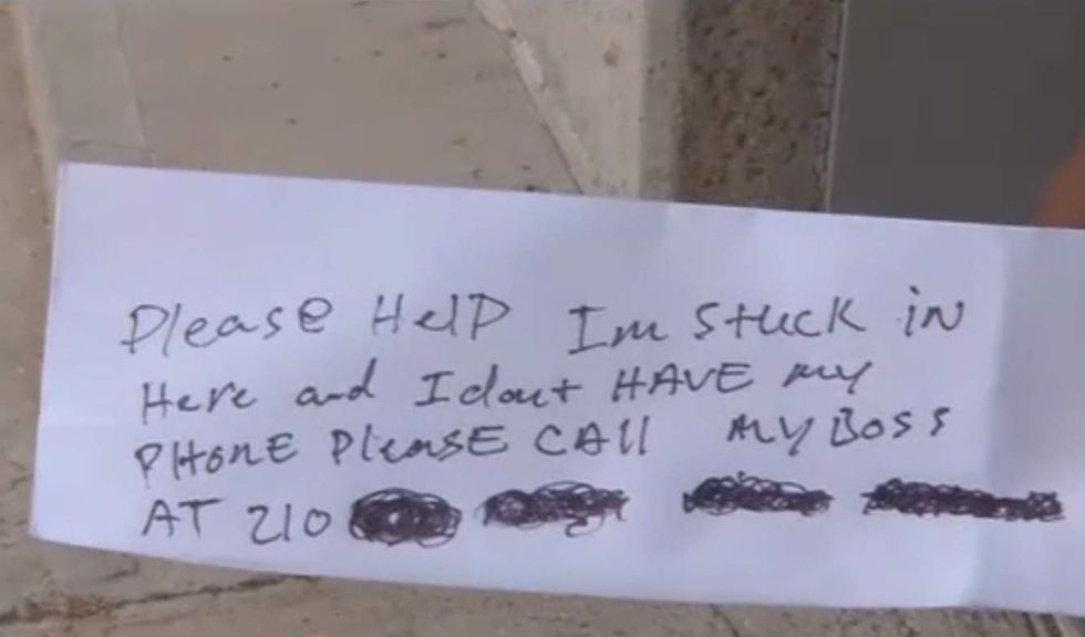 Please help' notes from ATM slot about person stuck inside? A prank, right? Not this time.