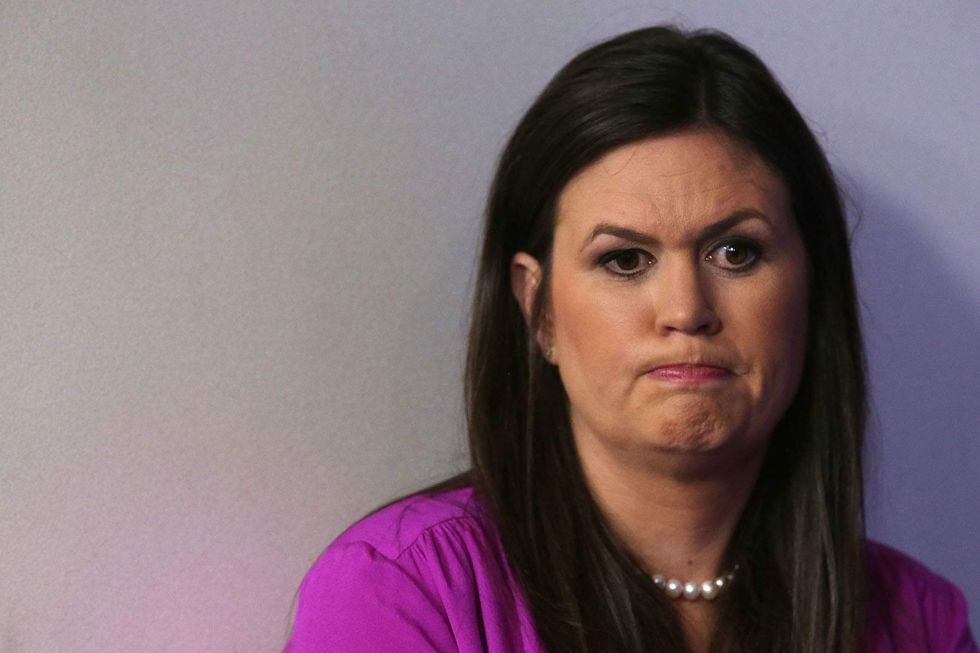 Sarah Huckabee Sanders just walked back a big Trump talking point