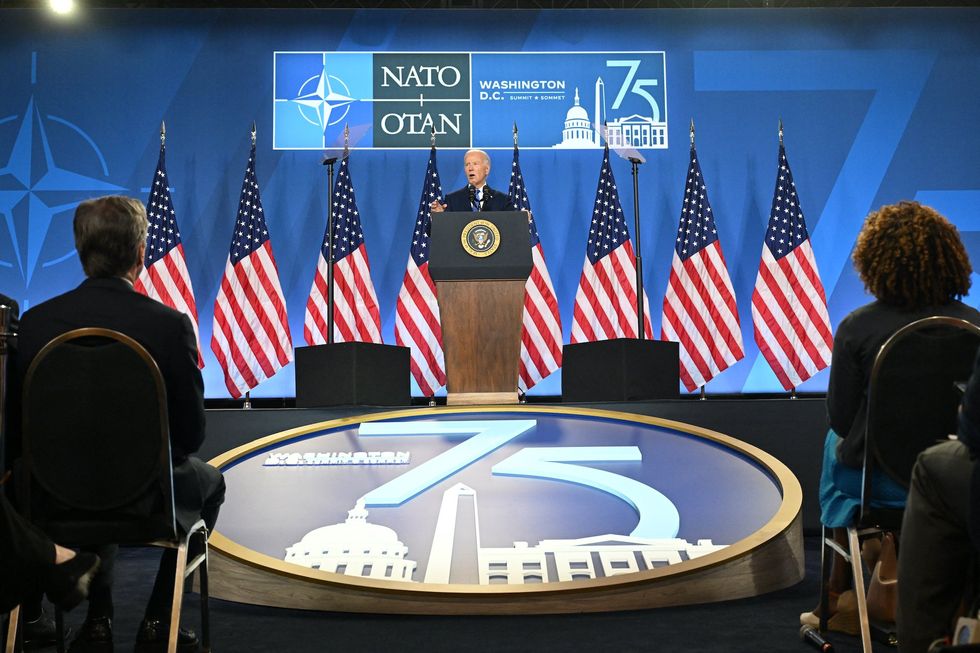 Biden calls Trump his vice president in awkward gaffe at high-stakes news conference at NATO summit