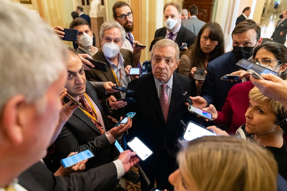 Sen. Durbin rips into the media after reporter forces him to reveal awkward truth about spending bill