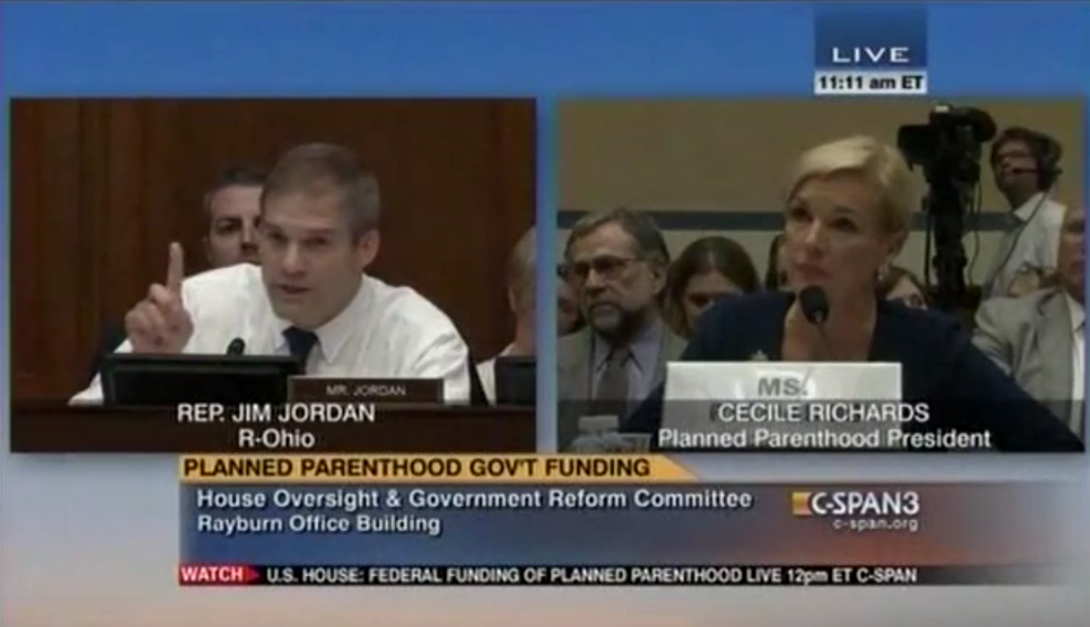 Rep. Jim Jordan Spends All of His Speaking Time Trying to Get Planned Parenthood President to Answer One Question
