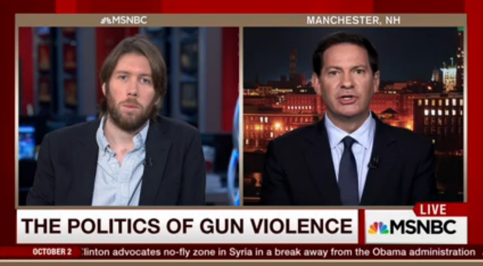 Watch the Exchange That Unfolds When MSNBC Journalist Engages Conservative Reporter on Gun Control