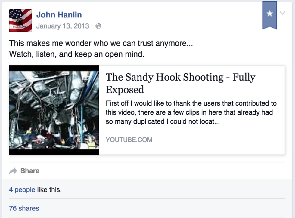 Did Oregon Sheriff Post Conspiracy Theory Video on Facebook After Sandy Hook?