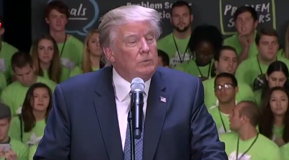 Watch How Donald Trump Reacts When Female Audience Member Stands Up and Tells Him He's No 'Friend to Women