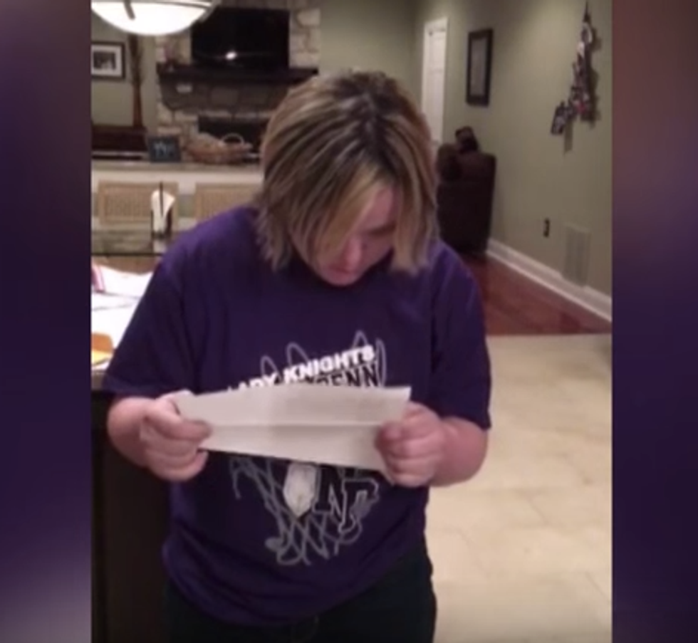 Watch the Heartwarming Moment This Teen With Down Syndrome Reads Her College Acceptance Letter