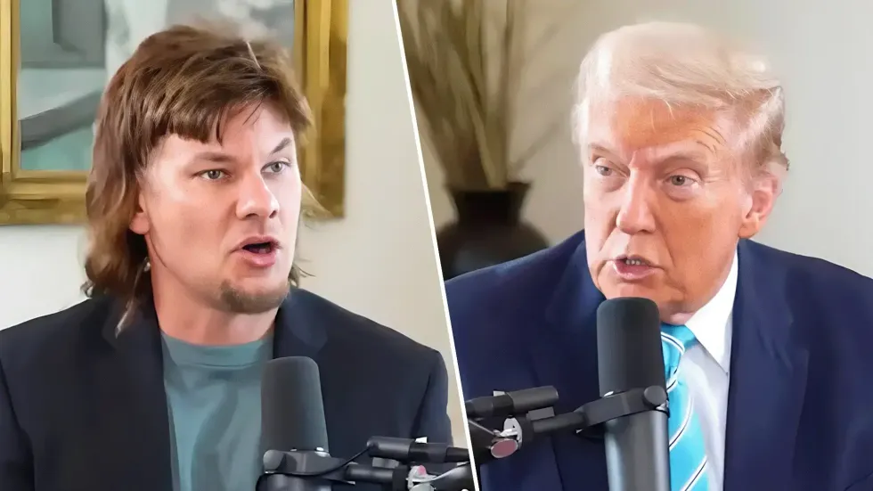 WATCH: Theo Von and Donald Trump swap stories over family trauma