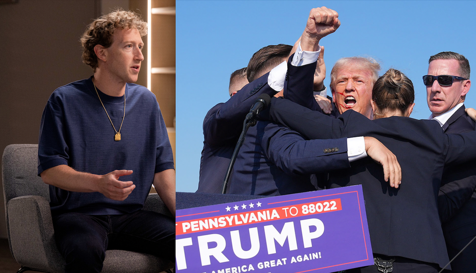 Mark Zuckerberg says Trump with fist in air after getting shot is 'one of the most bada** things I've ever seen in my life'