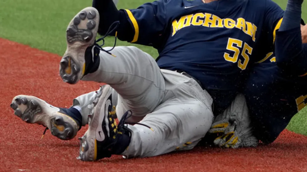 Michigan baseball player goes viral for snorting third-base line during celebration: 'I couldn't believe it'