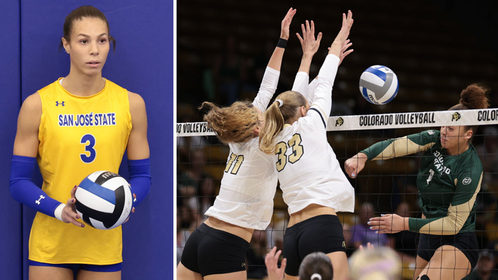 NCAA coach suspended indefinitely after speaking out about male athlete on women's volleyball team