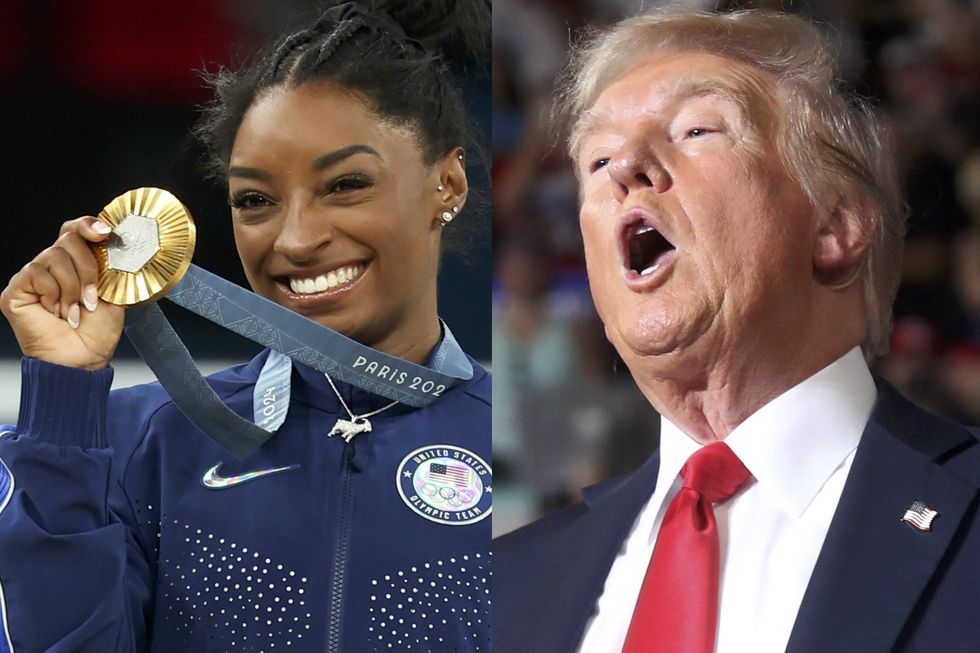 Olympics superstar Simone Biles refers to controversial Trump talking point after latest gold medal victory