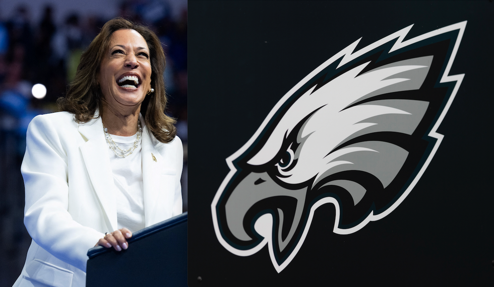 Posters declaring Kamala Harris is 'official candidate of the Philadelphia Eagles' are 'counterfeit,' team says