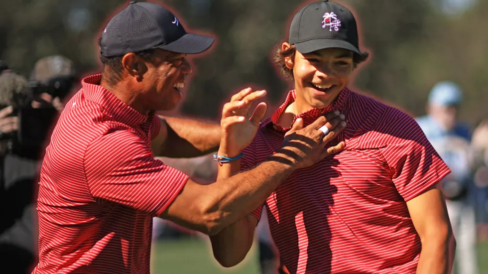 'That's protocol': Tiger Woods gives son Charlie a hilarious life lesson after remarkable hole in one