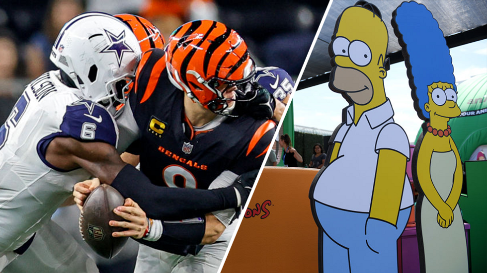 'They're putting Homer Simpson at quarterback!' NFL fans left baffled after ESPN animates Cowboys game into 'The Simpsons'