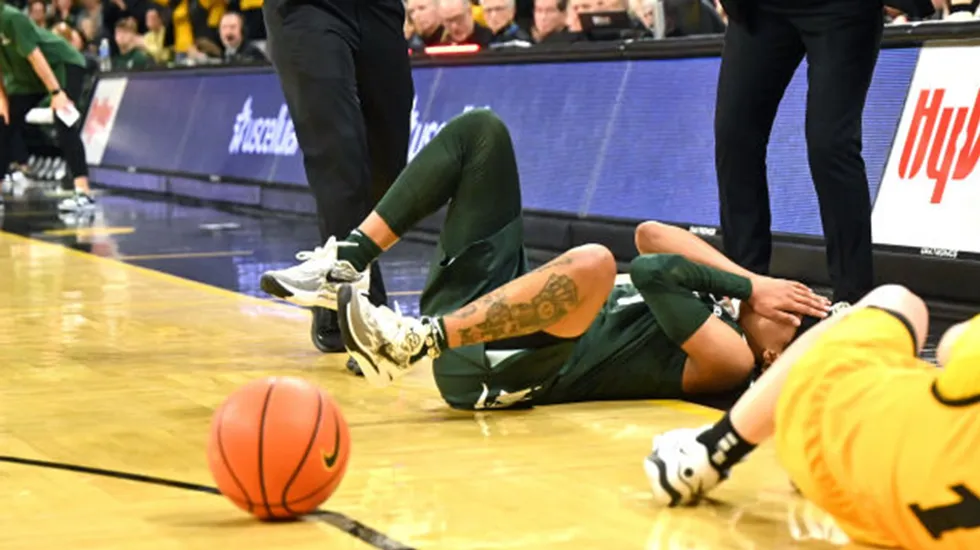 Transgender college basketball player flattens multiple women on the court but still claims to be the victim