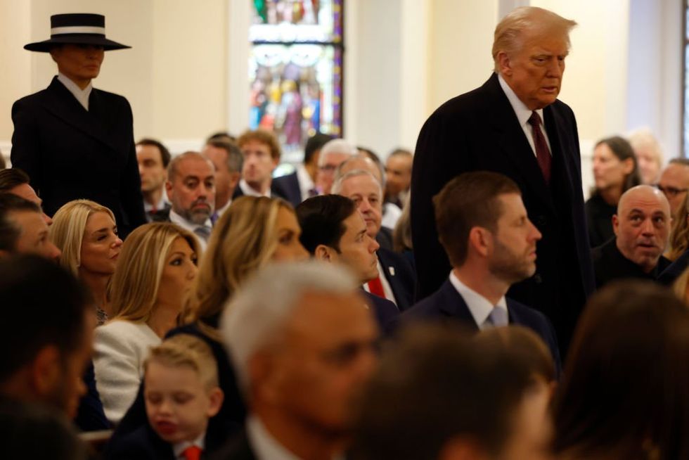 Trump attends Inauguration Day service with family, Joe Rogan, Zuckerberg — at church torched by leftists in 2020